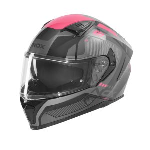 NOX KASK INTEGRALNY (FULL FACE) Z BLENDĄ N402 MENTOR KOLOR CZARNY/RÓŻOWY ROZMIAR S