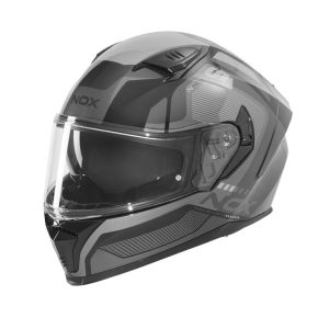NOX KASK INTEGRALNY (FULL FACE) Z BLENDĄ N402 MENTOR KOLOR CZARNY/SZARY ROZMIAR M