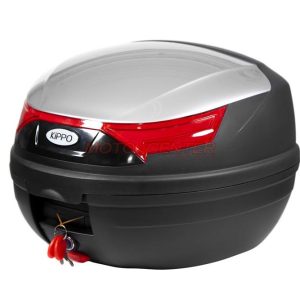 Kufer Kippo YM-816 Czarny Mat/Srebrny Czerwony Odblask 32L