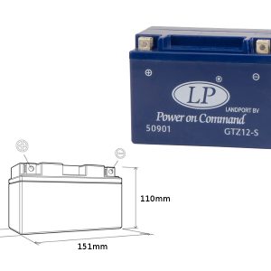 LANDPORT AKUMULATOR ŻELOWY GTZ12-S (MG LTZ12-S) 12V 11AH 150X86X110 BEZOBSŁUGOWY - ZALANY (4)